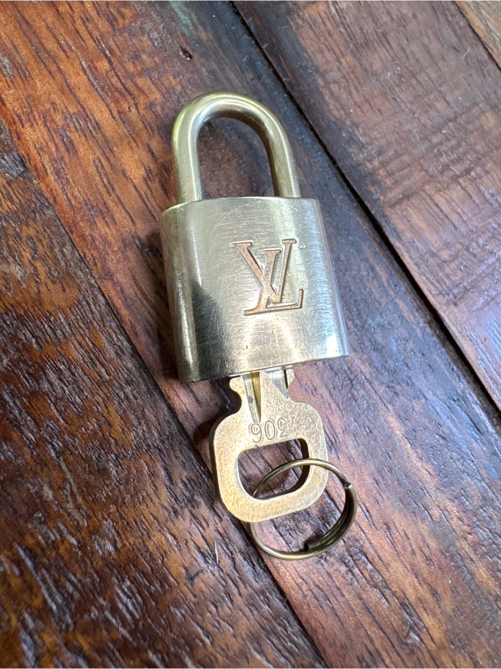 Louis Vuitton #306 Gold Padlock with Key